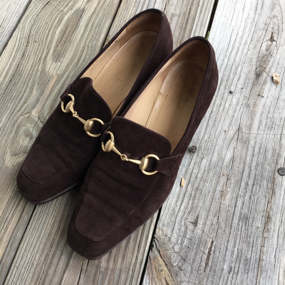 Authentic Horsebit Gucci Loafers in Suede